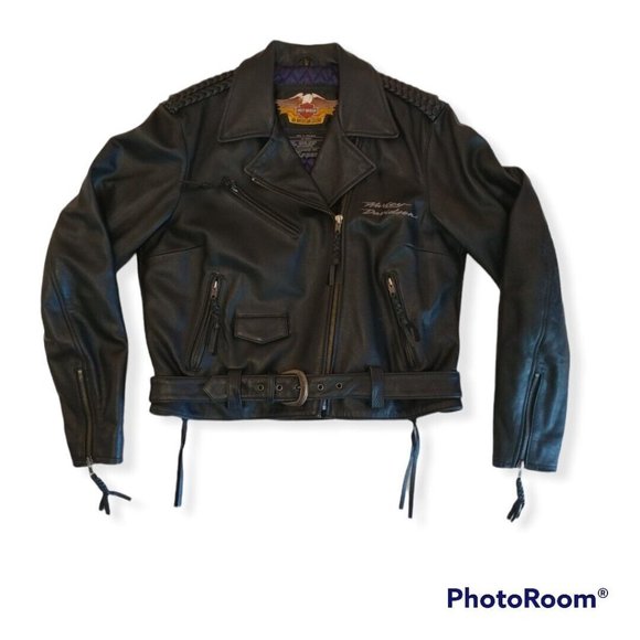 Women's Large L Harley-Davidson Leather Jacket 98528-06 - Picture 1 of 6